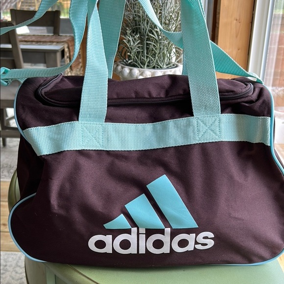Adidas Brown and Blue Travel Bag with Sporty Design - Picture 2 of 9